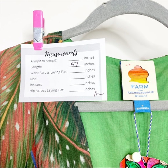 Farm Rio Sleeve V Neck Maxi Wrap Dress Size M - Picture 9 of 10